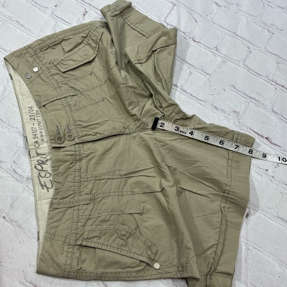 Esprit Women's Tan Shorts flattering pleated fronts vintage 90s size 6 GUC - Picture 3 of 13